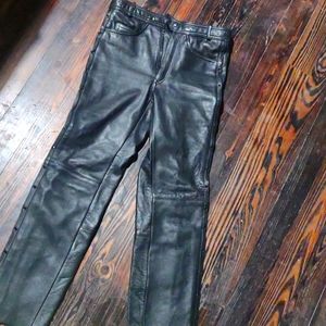 Thick Black Leather Pants